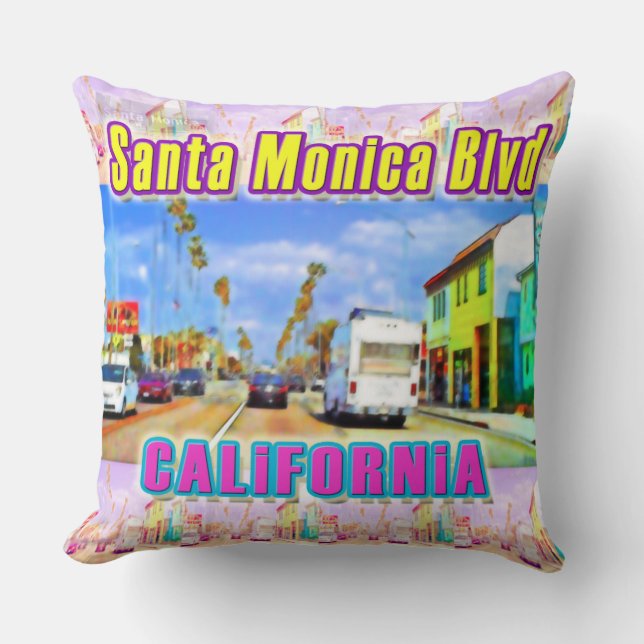 Almofada "Santa Monica Blvd 1" Travesseiro (Frente)