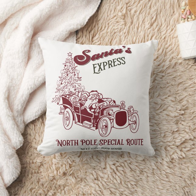 Almofada Santa's Express Vitange Christmas (Cobertor)