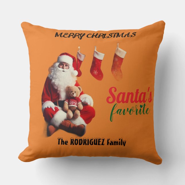 Almofada Santa's Favorite Throw Pillow (Frente)