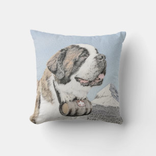Almofada Santo Bernard Painting - Arte Cachorra Original
