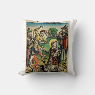 Almofada São Estêvão o Protomártir Iconografia de Arte Fina