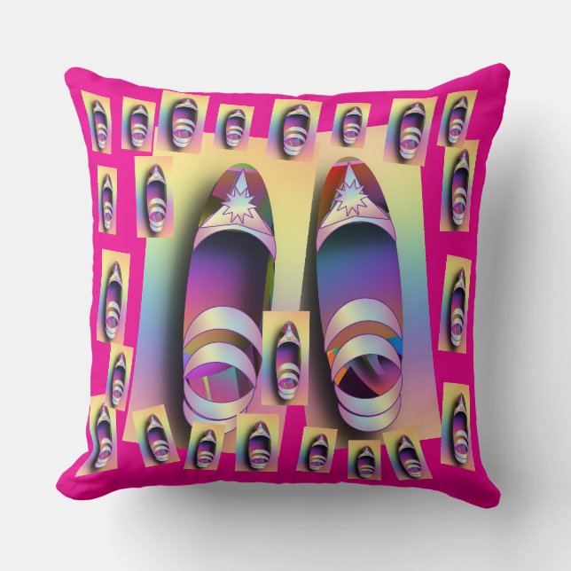 Almofada Sapatos + Rosa Vibrante (Frente)