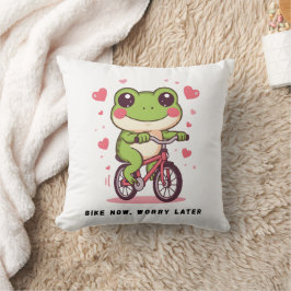 Almofada Sapo Fofo Andando de Bicicleta | Presente Engraçad