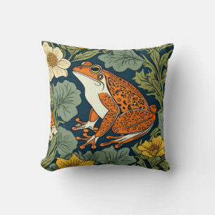 Almofada sapo inspiração William Morris