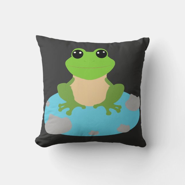 Almofada sapo no lago (Frente)