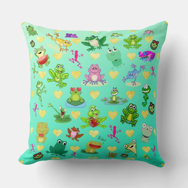 Almofada Sapos com coração (Frente)