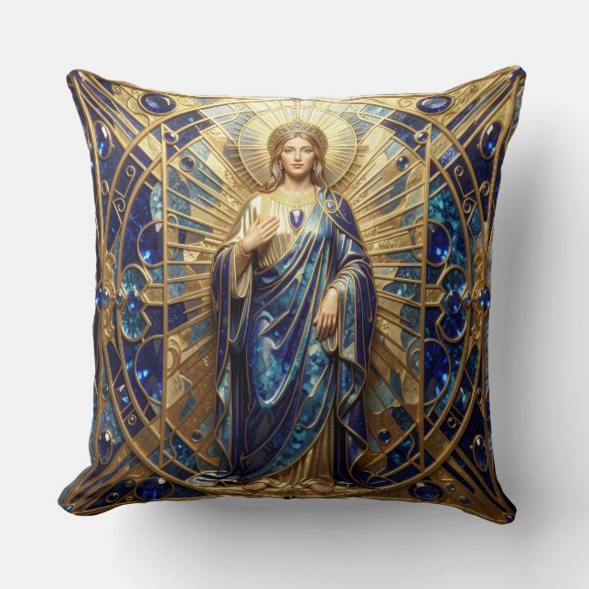 Almofada Sapphire – The Stone of Truth and Wisdom´9 (Frente)