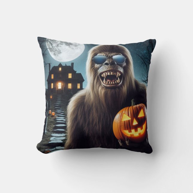 Almofada Sasquatch no Halloween (Frente)