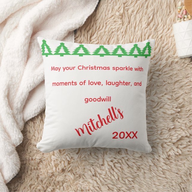 Almofada Saudações de Natal  (Cobertor)