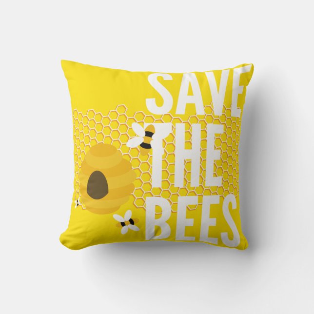 Almofada SAve o POTE de mel das abelhas HONEYCOMB (Frente)