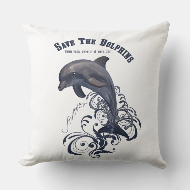 Almofada SaveTheDolphins - Travesseiro (Frente)