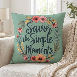 Almofada Savor the Simple Moments Boho Floral Cote