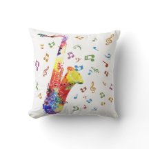 Saxofone lunático da aguarela