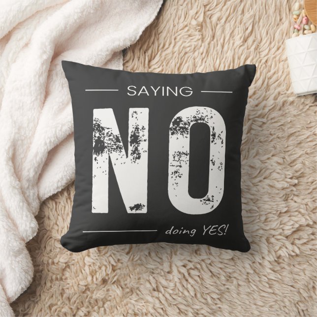 Almofada Saying NO, Doing YES! Sarcastic Humor Design (Cobertor)