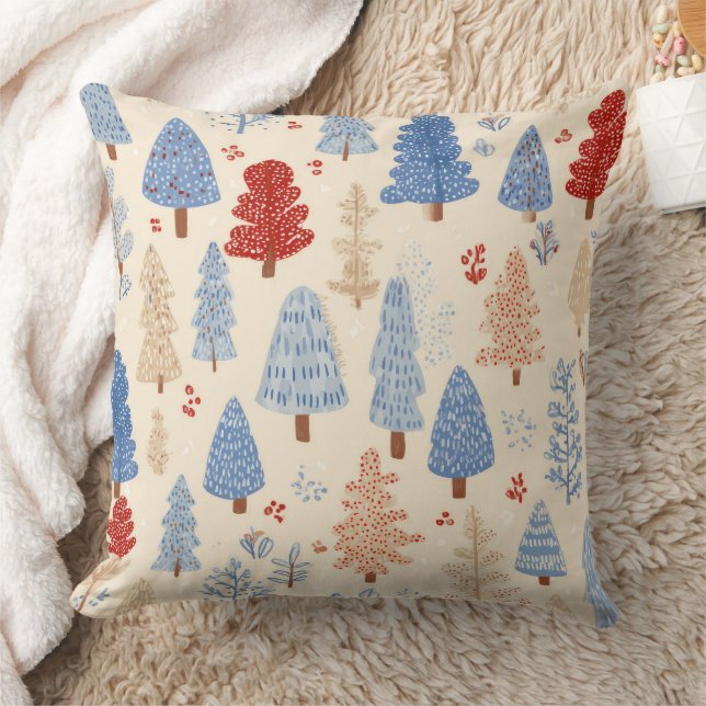 Almofada Scandinavian Winter Forest Pattern (1) (Cobertor)