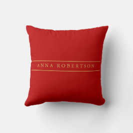 Almofada Scarlet Red Dourado Colors Add Name Script