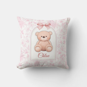 Almofada Scarlett Design de Enfermeiro de Urso Rosa Perso
