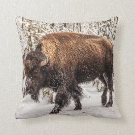 Almofada Scary Bison (Bison bison) - Buffalo - Neve