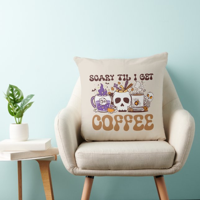 Almofada Scary Til Eu Vou Pegar Café (Cadeira)