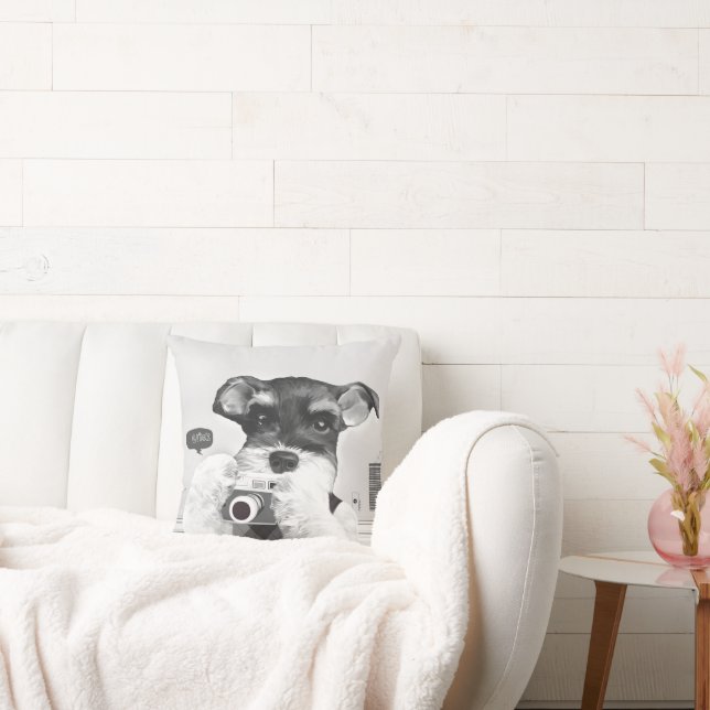 Almofada Schnauzer com câmera (Sofá)