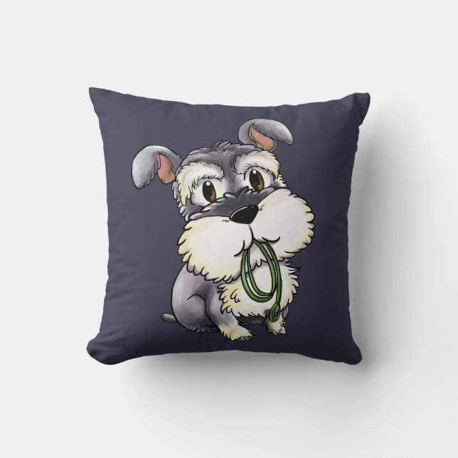Almofada Schnauzer de Fozi - travesseiro decorativo feito (Frente)