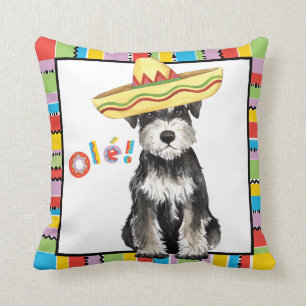Almofada Schnauzer diminuto da festa