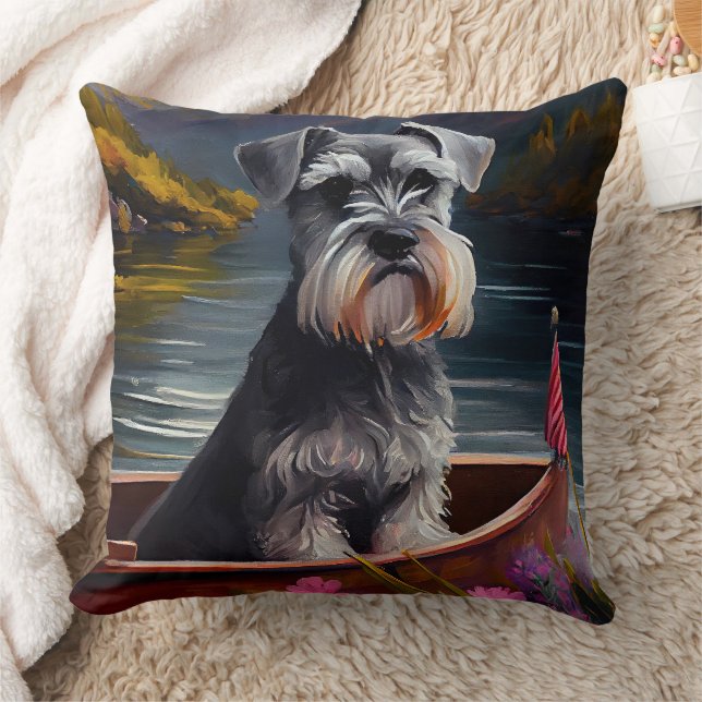 Almofada Schnauzer num Remo: Uma Aventura Cênica (Cobertor)