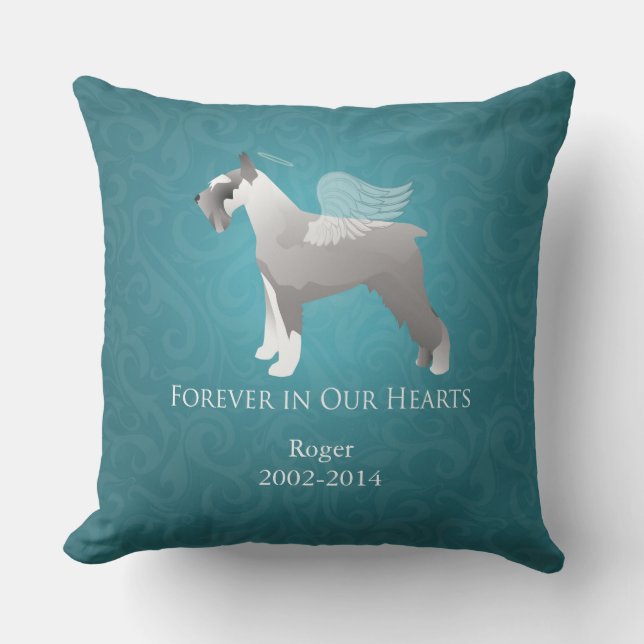 Almofada Schnauzer Pet Memorial Design (Frente)
