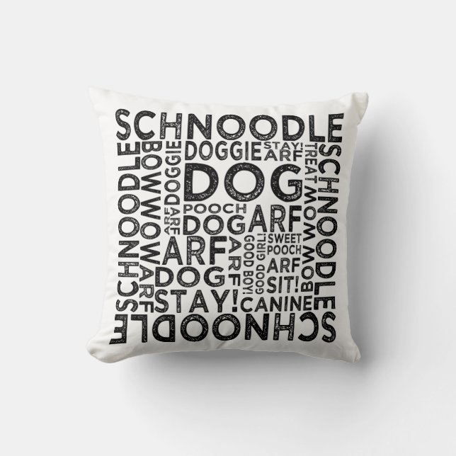 Almofada Schnoodle Typografia (Frente)