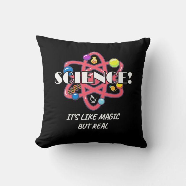 Almofada Scientist Gift | Chemistry Science Is Like Magic (Frente)