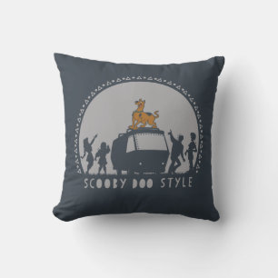 Almofada Scooby-Doo Estilo Tribal Van Silhueta