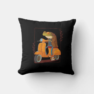 Almofada Scooter de Rã Cogumelo Academia Goblincore