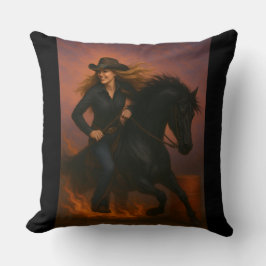 Almofada Scorching Fast Barrel Racing Team Throw Pillow