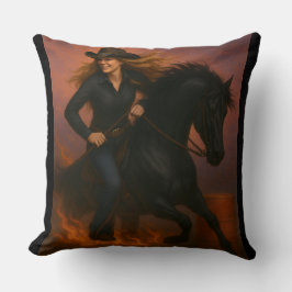 Almofada Scorching Fast Barrel Racing Team Throw Pillow