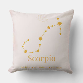Almofada Scorpio Gold Zodiac Pillow – Celestial Constellati