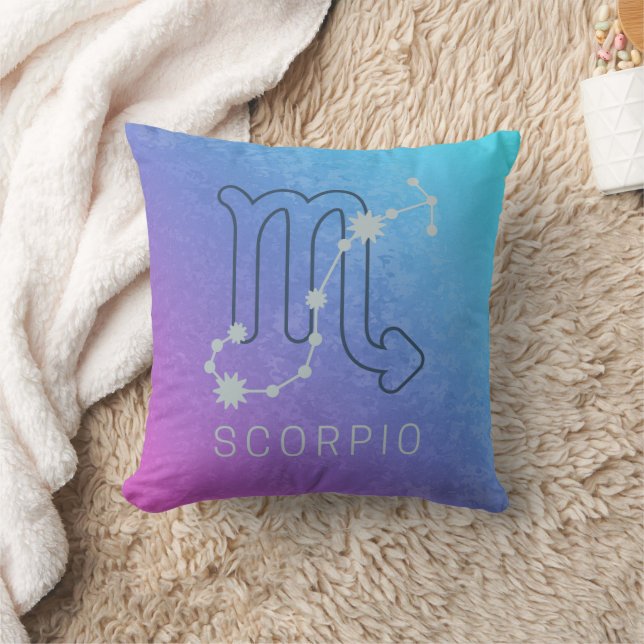 Almofada Scorpio Zodiac - Sinal de Estrela - Constelação do (Cobertor)