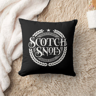 Almofada Scotch Snob - bebedor de uísque engraçado