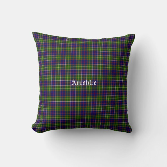 Almofada Scotland Ayrshire District Tartan (Frente)
