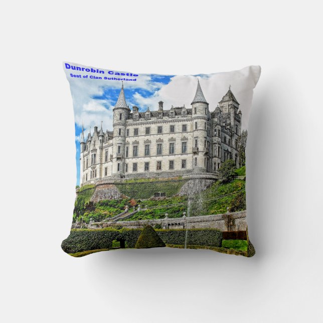 Almofada Scotland Dunrobin Castle Seat of Clan Sutherland (Frente)