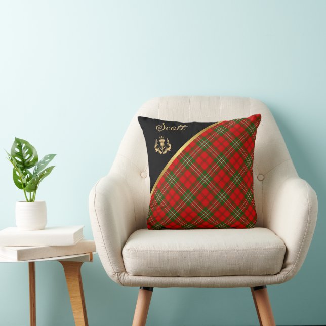 Almofada Scott Tartan Travesseiro decorativo (Cadeira)
