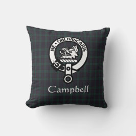 Almofada Scottish Campbell Crest Crachá & Tartan