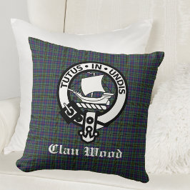 Almofada Scottish Clan Wood Crest & Tartan