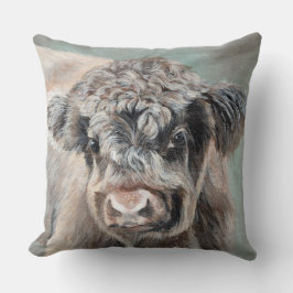 Almofada Scottish Highland Calf on Green