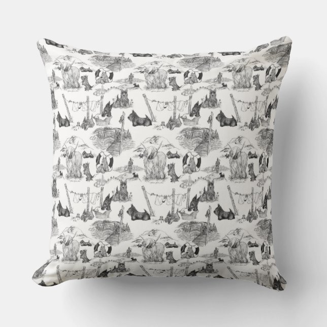 Almofada SCOTTISH Terrier Black Toile (Frente)