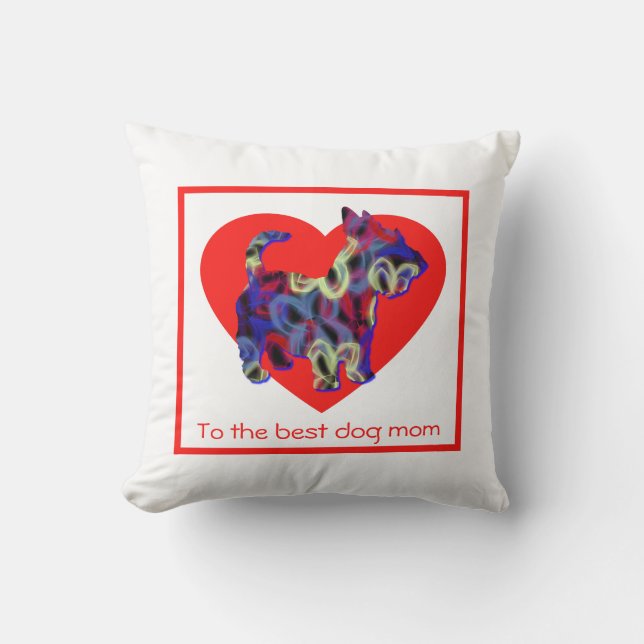 Almofada Scottish Terrier / Scottie Dog Heart Day (Frente)