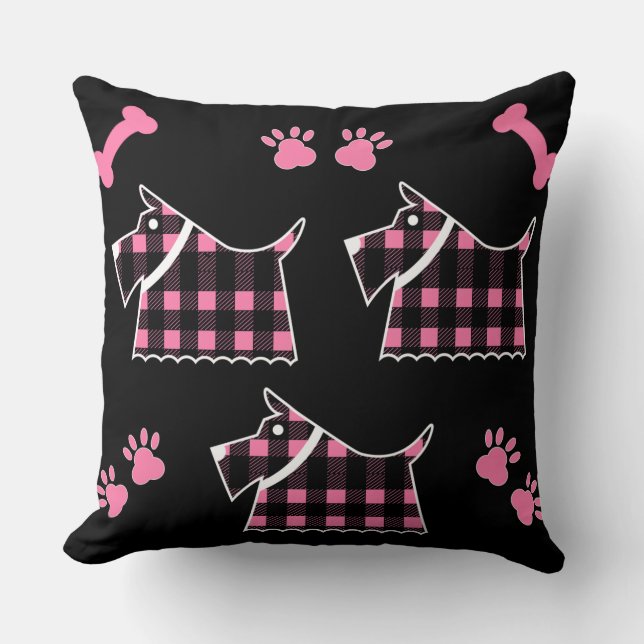 Almofada Scotty Terrier Dogs Cute Engraçado Terriers Breeds (Frente)