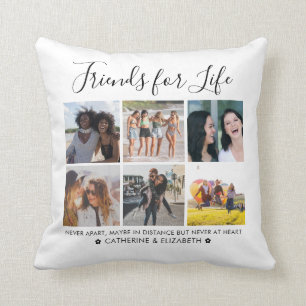 Almofada Script de citação de fotos dos melhores amigos par