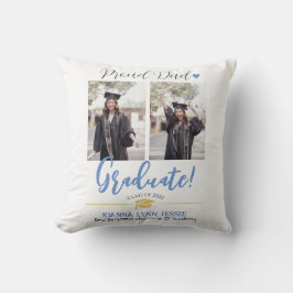 Almofada Script de Obrigados de Boné ouro para gradação ele