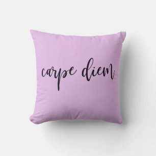 Almofada Script Elegante de Diem Carpe Rosa Lavanda