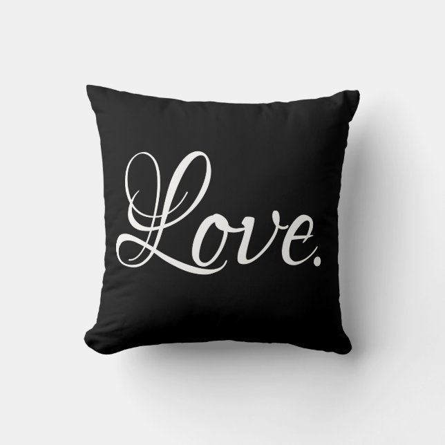 Almofada script elegante LOVE. (Frente)